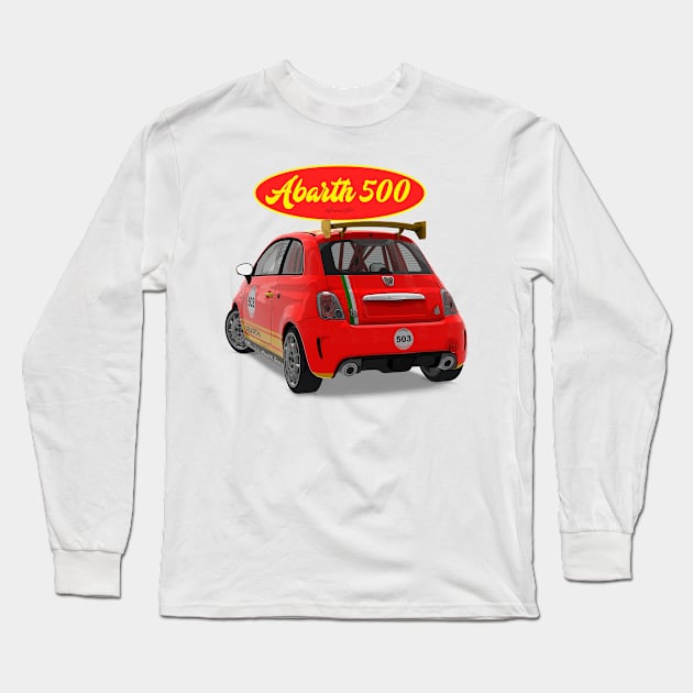 ABARTH 500 503 Back Long Sleeve T-Shirt by PjesusArt